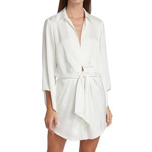 NWT RAMY BROOK Penny Knot Butterfly-Sleeve Dress IVORY S